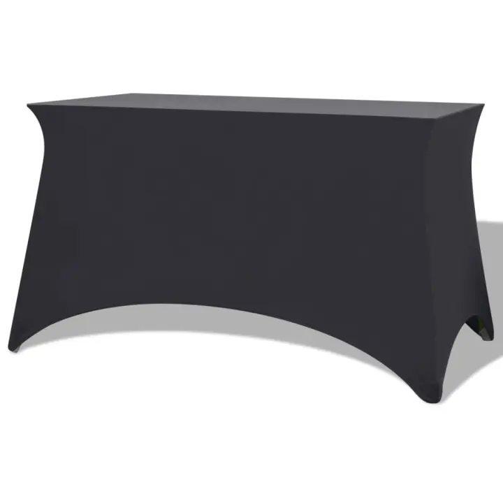vidaXL Funda Elástica para Mesa 2 Unidades 243x76x74cm Mantel Cubierta Color Antracita,  Blanco,  Negro y mas - 1
