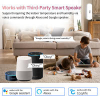Sensor De Temperatura Y Humedad WiFi Para Interior Monitoreo Por APP Compatible Con Alexa Y Google Home Control Por Voz Batería Recargable - details 4