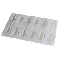 Molde De Silicona Para Pasteles 12 Cavidades Forma De Quenelle Herramienta Para Decorar Pasteles Chocolate Y Mousse Panal Ecológico Y Resistente Al Calor - details 5