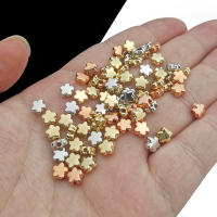 200pcs De Cuentas De Flor En Forma De 6mm CCB Platinadas En Oro Y Plata Para Accesorios De Joyería DIY Collares Pulseras - details 5