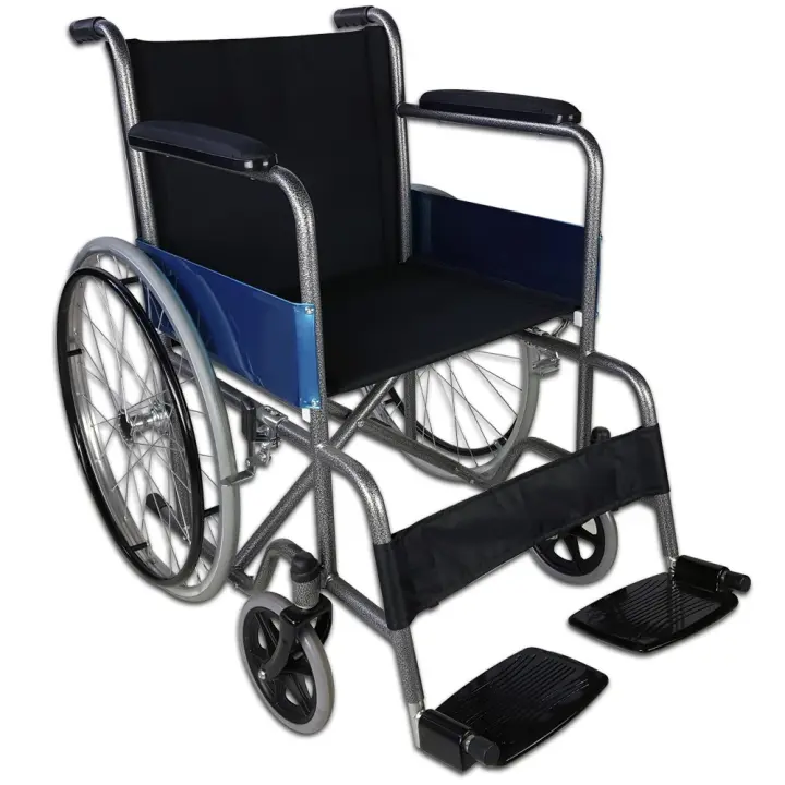 Mobiclinic® Silla de ruedas plegable Ligera Alcázar Autopropulsable Freno de estacionamiento Asiento 46cm Marca española Reposapiés abatibles Reposabrazos acolchados Resistente - 1