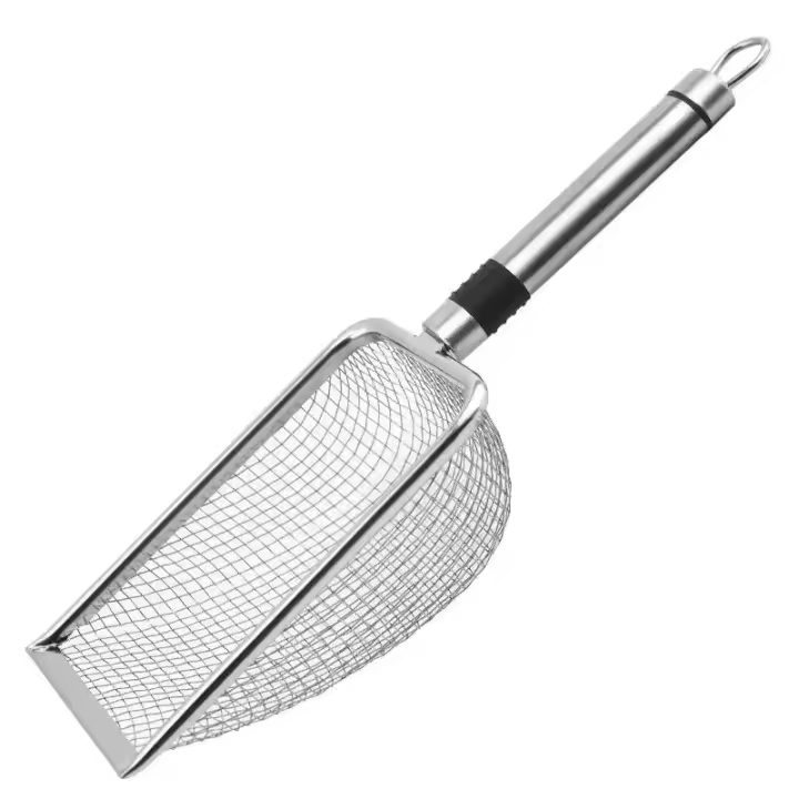 1Pc Herramienta De Limpieza Para Mascotas Aluminio Y Acero Inoxidable Palanca Duradera Shovel Para Poop De Gatos Apto Para Cuidado De Mascotas - 1
