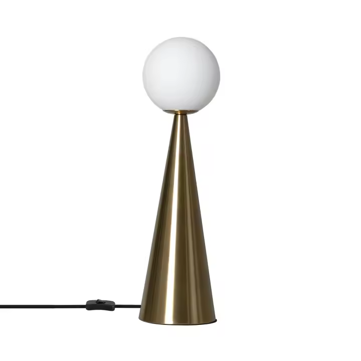 Ledkia Lámpara de Mesa Metal y Cristal Hipias Dorado - 1