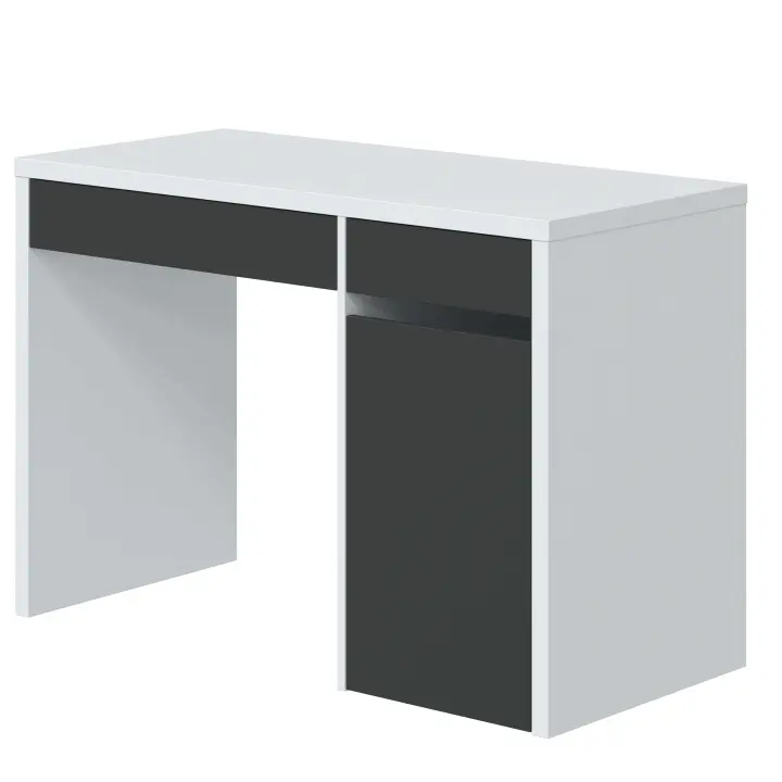 Mesa escritorio MIA Blanco y Gris oficina estudio juvenil 75x108x50 - 1
