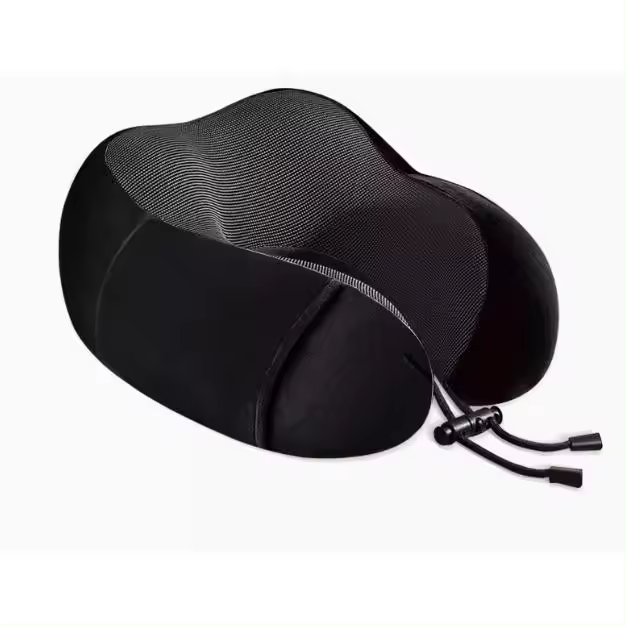 Almohada de viaje suave en forma de U, cojín Cervical de espuma viscoelástica para el cuello y el avión - 1
