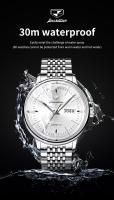 Reloj Mecánico Automático Para Hombre JSDUN Resistente Al Agua De Moda Casual Simple Pulsera De Acero Inoxidable Display Sin Números - details 8