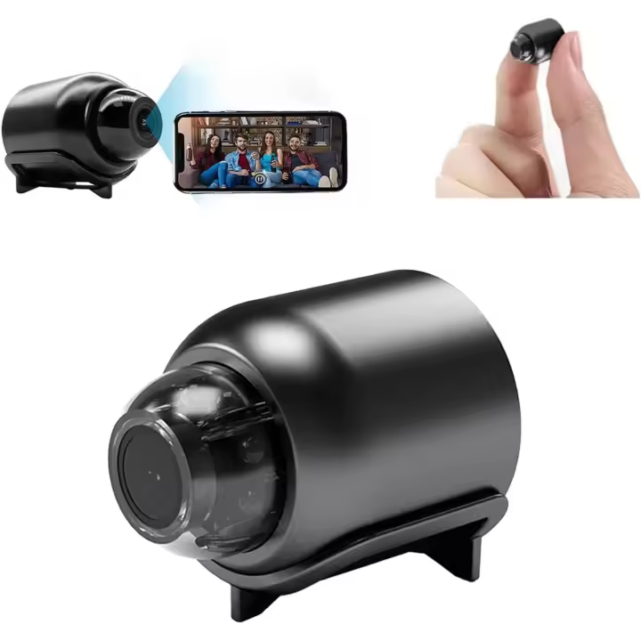 Mini cámara de vigilancia wifi para interiores, visión nocturna HD 1080P, que incluye detección de movimiento, micropantalla de gran ángulo de 160°, seguridad interior y exterior, 105*105*40 mm - 1