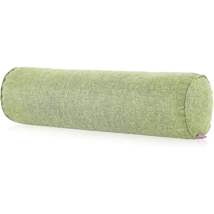Acsergery Yoga Bolster 15x40 Cm Algodón Lino | Fundas de Cuello Apoyo Cojines - 1