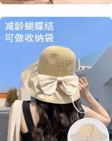 Sombrero De Pescador De Vinilo Protección Solar Para Niñas Verano Cubre Cara Plegable Y Almacenable Sombrero De Paja Versátil - details 13