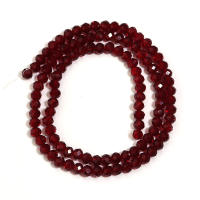 1 Hilo De Cuentas De Cristal Facetado Pomegranate Rojo Para Joyería DIY Collar Pulsera Cuentas De Vidrio Marrón Rojo Suelto - details 8