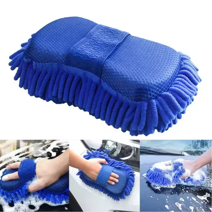 Esponja De Limpieza Para Coche 1PC Esponja Coral Para Lavar Y Detallar El Auto Con Guantes De Limpieza Suministros De Cuidado Del Vehículo - 1