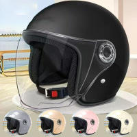 Casco De Motocicleta Eléctrica Seguridad Todas Las Estaciones Universales Medio Casco Impermeable a Prueba De Viento Grueso Cálido Para Mujer - details 0