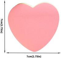 Notas adhesivas en forma de corazón - Notas adhesivas autoadhesivas lindas en 4 colores surtidos para oficina, hogar, cocina, repostería y escuela. Venta al por mayor. 600 hojas en total. - details 1