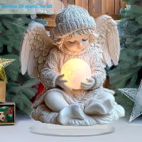 Angel 2D Flat Con Bala Luminosa De Acrílico Para Decoración De Oficina Y Sala De Estar Regalo De Cumpleaños Y Invierno Con Pedestal Incluido - details 4