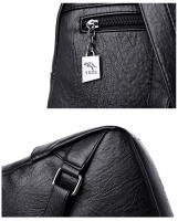 Mochila Vintage de cuero suave para mujer, bolso de hombro femenino, bolso de viaje informal, mochila escolar, 5 colores - details 16