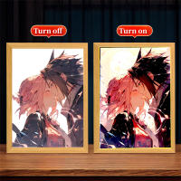 Marco De Fotos Para Pintura Con Figura De Anime Naruto Sasuke Gaara Luz LED Nocturna Decoración Para Dormitorio Regalo De Navidad Lámpara De La Luna - details 17