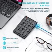 Teclado Numérico Inalámbrico Recargable Bluetooth 22 Teclas Delgado Sin Retroiluminación Teclado Externo De Datos Para Entrada - details 1
