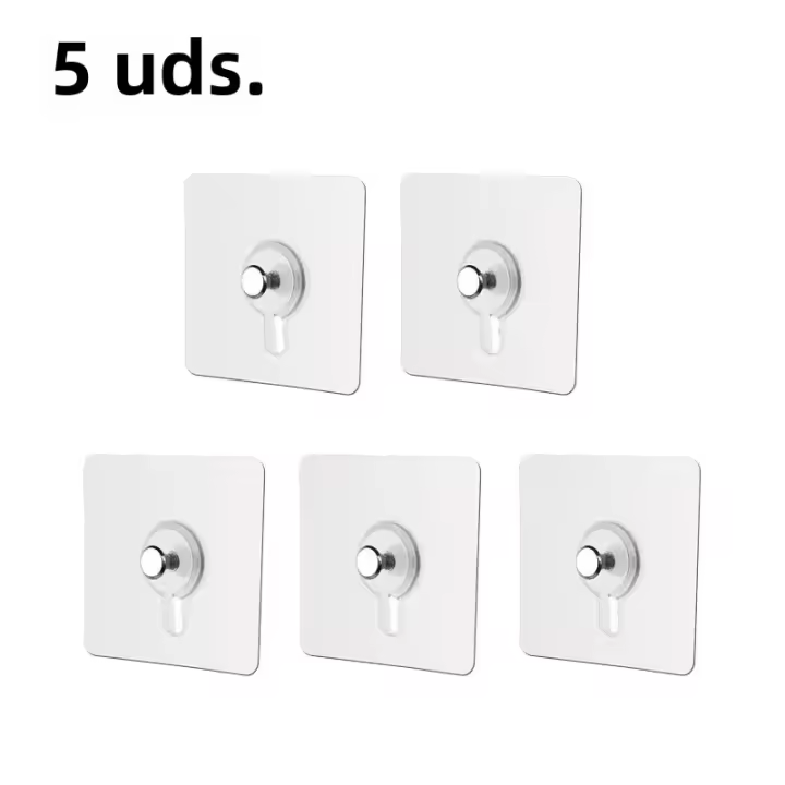 Gancho Adhesivo Para Colgar Pinturas Sin Perforar 1-20 Piezas Soporte De Estante Sin Daño Ni Perforaciones Uso Doméstico - 1
