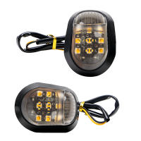 Par De Señales De Giro Para Motocicleta 12V Con 9 LEDs Luz Amarilla Indicadores De Señalización Con Interruptor Piranha - details 4
