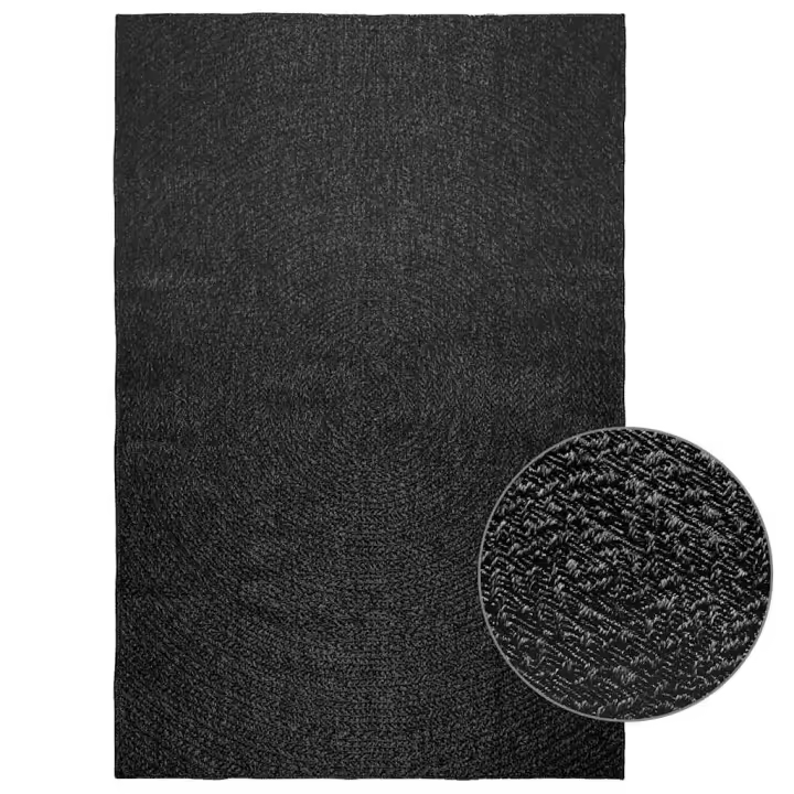 vidaXL Alfombra ZIZUR aspecto yute interior/exterior 160x230 cm en color Beige/Crema/Antracita - 1
