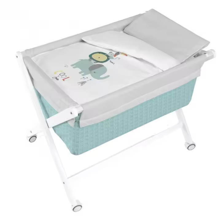 Minicuna Plegable + Vestidura (Colcha-Cojín y Protector) + Colchon Cool Zoo - 1