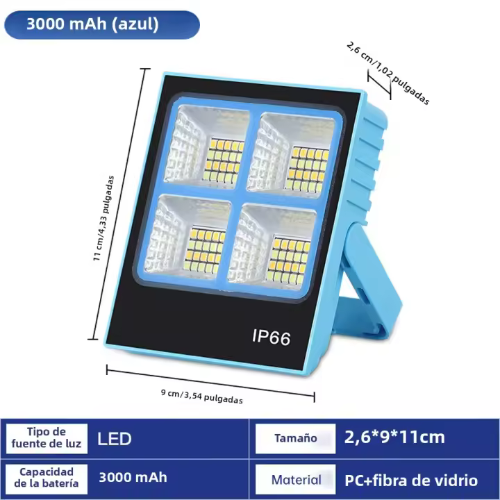 Nueva Lámpara De Emergencia Solar Recargable LED Portátil Proyector De Foco Amplio Para Exteriores Camping Luz De Fosa - 1