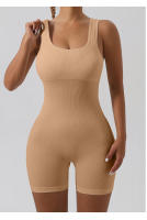 Traje De Yoga De Mujer En Nylon Sin Costuras Ni Encajes Estilo Europeo Y Americano Con Shorts Y Justa Para Fitness Y Gimnasio - details 8