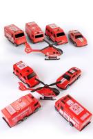 Juego De 5 Juguetes De Vehículos Para Niños Coche Helicóptero Avión Camión De Bomberos Taxi Modelo De Cosplay Regalo De Navidad - details 7