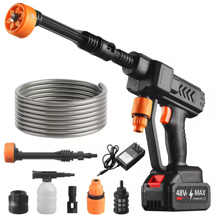 lavadora de coche de alta presión, 6 en 1, pistola de agua para lavado de jardín, pistola pulverizadora para batería Makita de 18V - 1