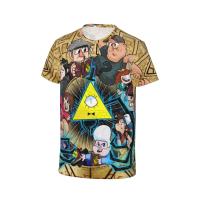 Camiseta De Terciopelo Con Diseño De Bill Cipher De Gravity Falls Para Niños Y Varones Moda De Calle Veraniega Manga Corta Ropa Para Padres E Hijos - details 3