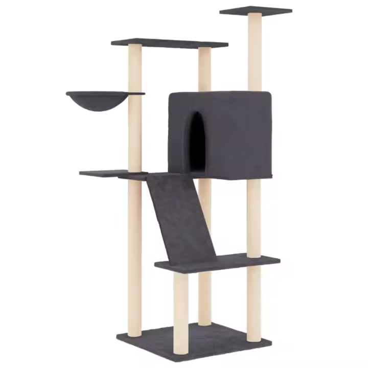 Rascador para Gatos with postes de isal gris obscure.143 cm - 1