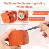 Afilador De Brocas Eléctrico 2-16mm Con Diamante Herramientas De Polvo Doble Lado Para Hogar Mini Grinder ABS Orange - details 5