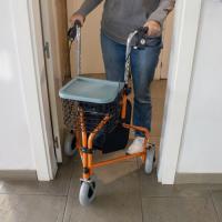 Mobiclinic Modelo Caleta Andador para adultos Marca Española para mayores minusválidos o ancianos de acero ligero plegable con cesta y 3 ruedas Color Verde - details 3