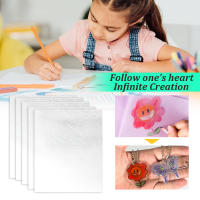5Pcs Hojas De Plástico Para Contraer a Calor Fun Film Térmico Translúcido Blanco Para Arte DIY Tamaño 14.5x20cm - details 11