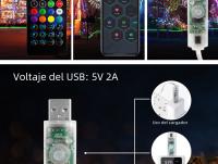 Luces LED Bluetooth WS2812B Dreamcolor RGBIC Addressable Para Fiesta Navidad Boda Decoración Guirnalda USB 5V Impermeable IP65 - details 14