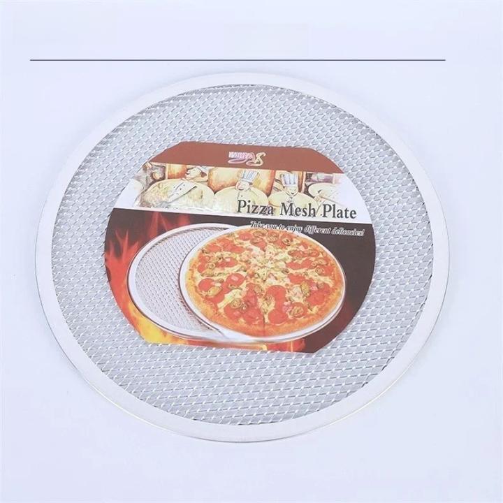 Pan De Pizza De Aluminio Resistente Al Desgaste Con Diseño De Malla Y Ojo De Buey Para Hornear Panecillos Y Paseles En Casa