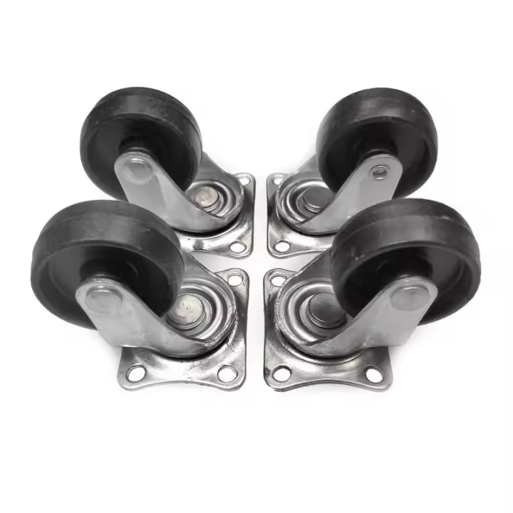 Edm Set 4 Ruedas 50mm Negras para Manipulación de Materiales - 1