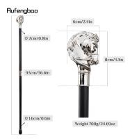Bastón De Moda Con Cabeza De Caballo Blanco Decorativo Para Fiesta Y Cosplay Vintage Longitud 93cm Punta De Goma Material De Eje Acero - details 2