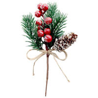 Decoración De Navidad Artificial Cones Ramas Y Bayas De Madera Para Artesanía Y Wreaths Decoración De Habitación Para El Hogar - details 1