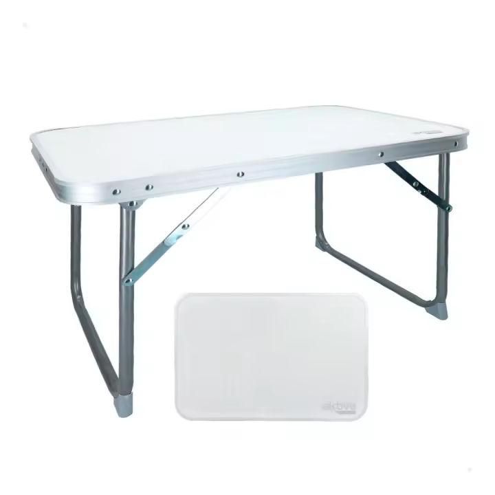 Mesa de camping Aktive plegable blanco 40x60x40 cm - 1