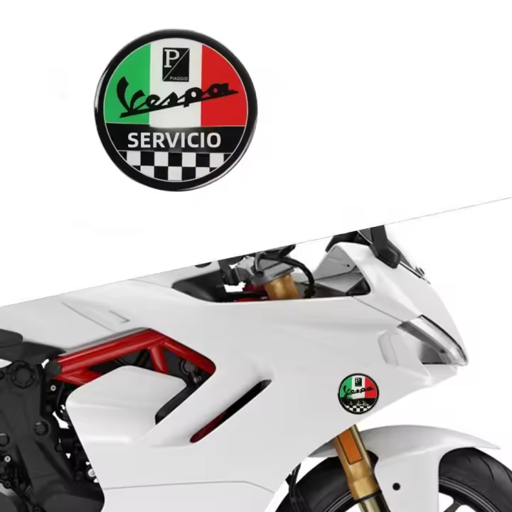 Pegatina De Resina 3D Para Motocicleta Y Coche Faros Delanteros Estilo Italy Tipo a Adhesivo Para Cuerpo De Motocicleta Y Coche - 1