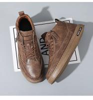 Botas De Cuero Para Hombre Alta Top Moda Algodón Zapatos De Tobillo Botines Casuales Negocios Exterior Zapatillas Nuevas Primavera/Otoño - details 14