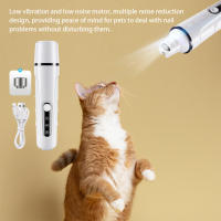 Cortauñas Eléctrico Para Mascotas Con Luz LED Recargable Herramienta De Pulido Y Afeitar Uñas Para Perros Y Gatos - details 0