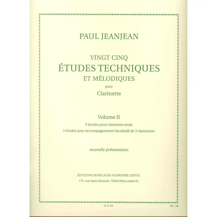 JEANJEAN P.-Estudios (25) Tecnicos y Melodicos 2º para Clarinete - 1