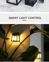 Lámpara De Pared Solar Exterior Impermeable Para Jardín Decoración Luz De Camino Fosa Lumínica Control Solar ABS Batería De Litio - details 9