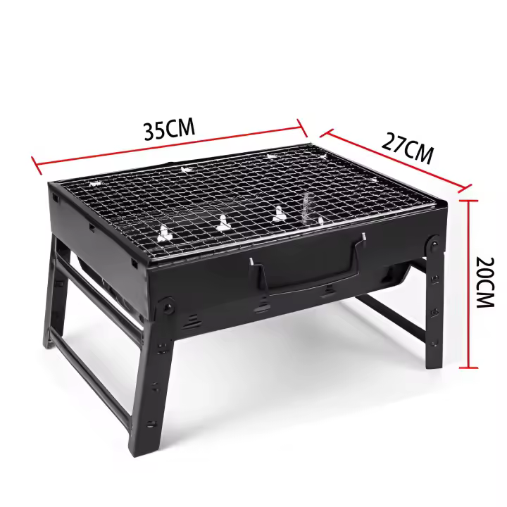 LILI HOME Barbacoa Portátil Plegable | KmtStyle 42 cm (largo) x 26 cm (ancho) x 38 cm (alto) Disfruta de la mejor parrillada en cualquier lugar, su diseño compacto y funcional permite transportarla fácilmente, ideal para camping, playa, jardín o balcón. - 1
