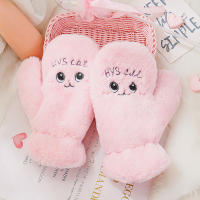 Guantes De Piel De Conejo Y Gato Para Mujer Guantes De Invierno De Plush Cálidos Y Suaves Medio Dedo Flexibles Y Gruesos - details 9