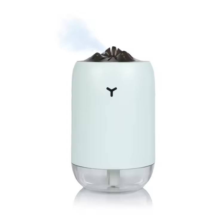 DAM. Mini humidificador de 260 ml con luz led ambiental. Función esterilización, compatible con hidroalcohol. 8x8x14cm. - 1