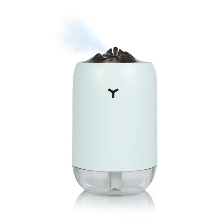 Mini Humidificador de 260 ml con Luz LED ambiental Función esterilización, compatible con hidroalcohol 8x8x14cm - 1