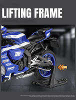 Modelo De Motocicleta Yamaha R1M a Escala 1/12 En Aleación De Zinc Con Absorción De Choque Regalo Para Niños Juguetes De Motocicleta De Escala Pequeña - details 4